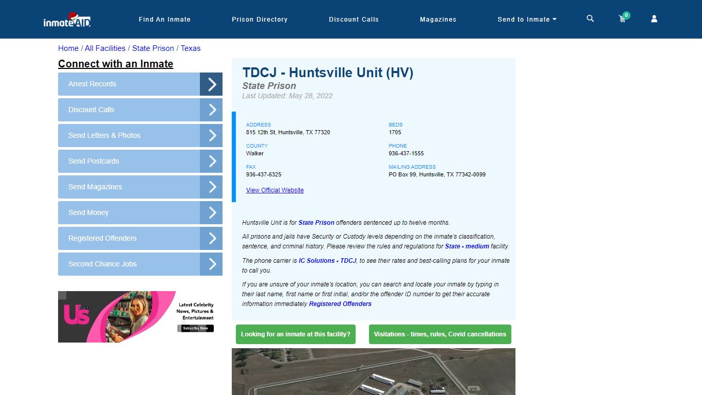TDCJ - Huntsville Unit (HV) & Inmate Search