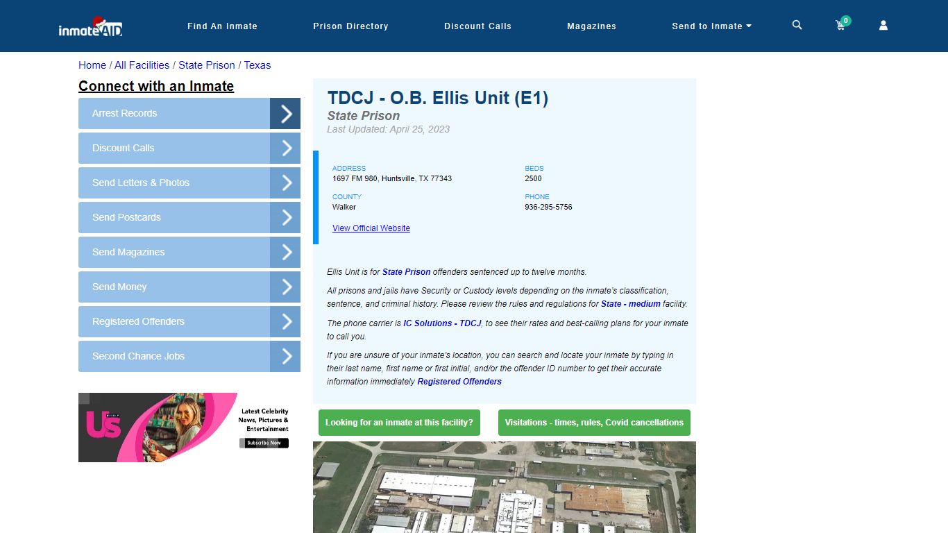 TDCJ - Ellis Unit & Inmate Search - Huntsville, TX